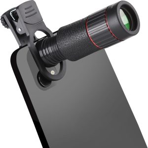32X Long Focus Telephoto Phone Lens for iPhone and Android, Zoom Cellphone Camera Lens with Phone Clip for Picture Video Taking